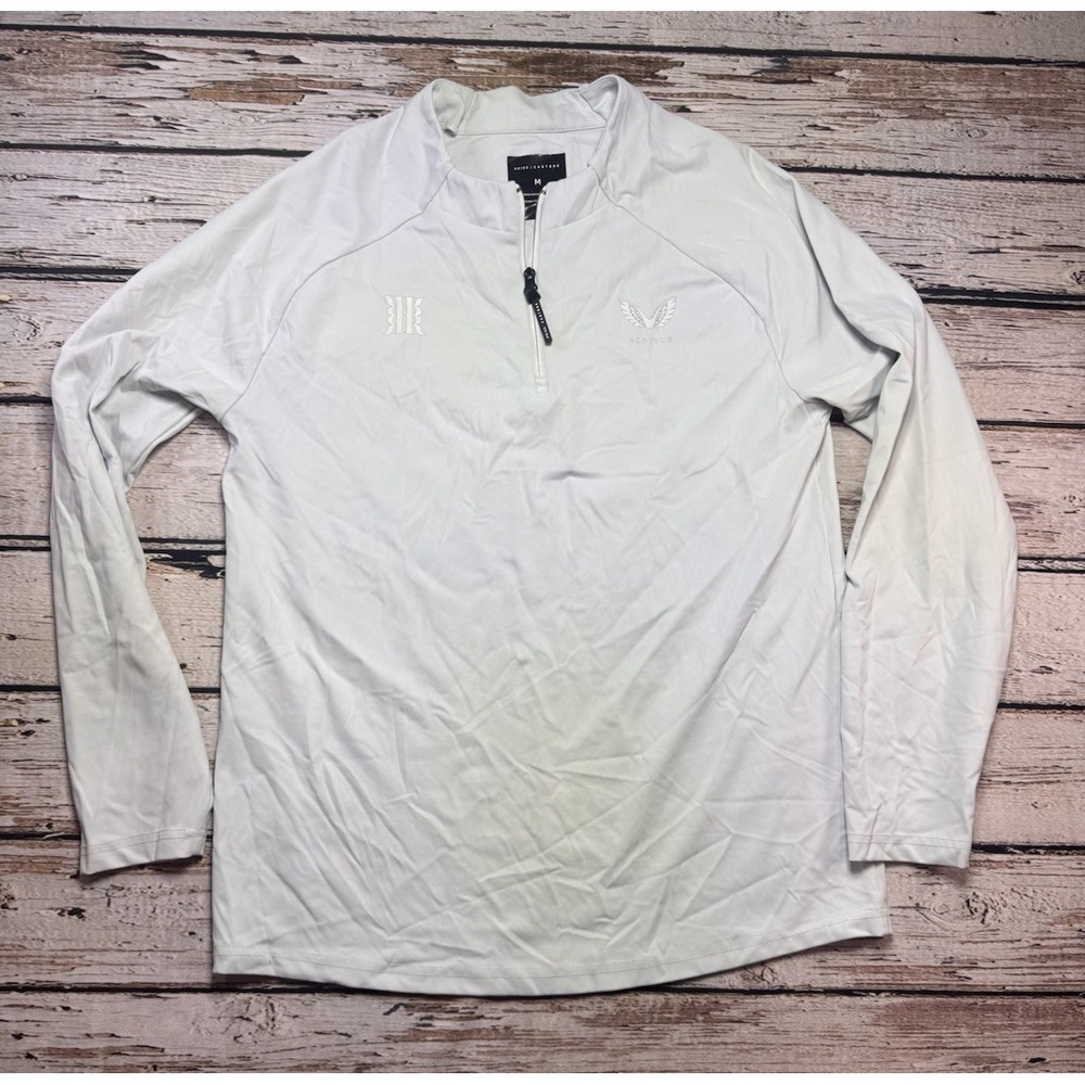 Reiss - Castore 1/4 Zip Pullover Light Gray Men's Medium Collab Activewear